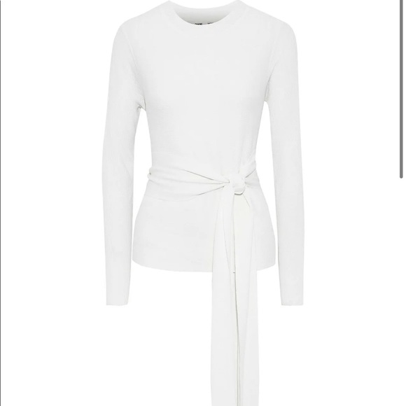 NWT DIANE VON FURSTENBERG MERINO WOOL Tie Sweater - Picture 6 of 7